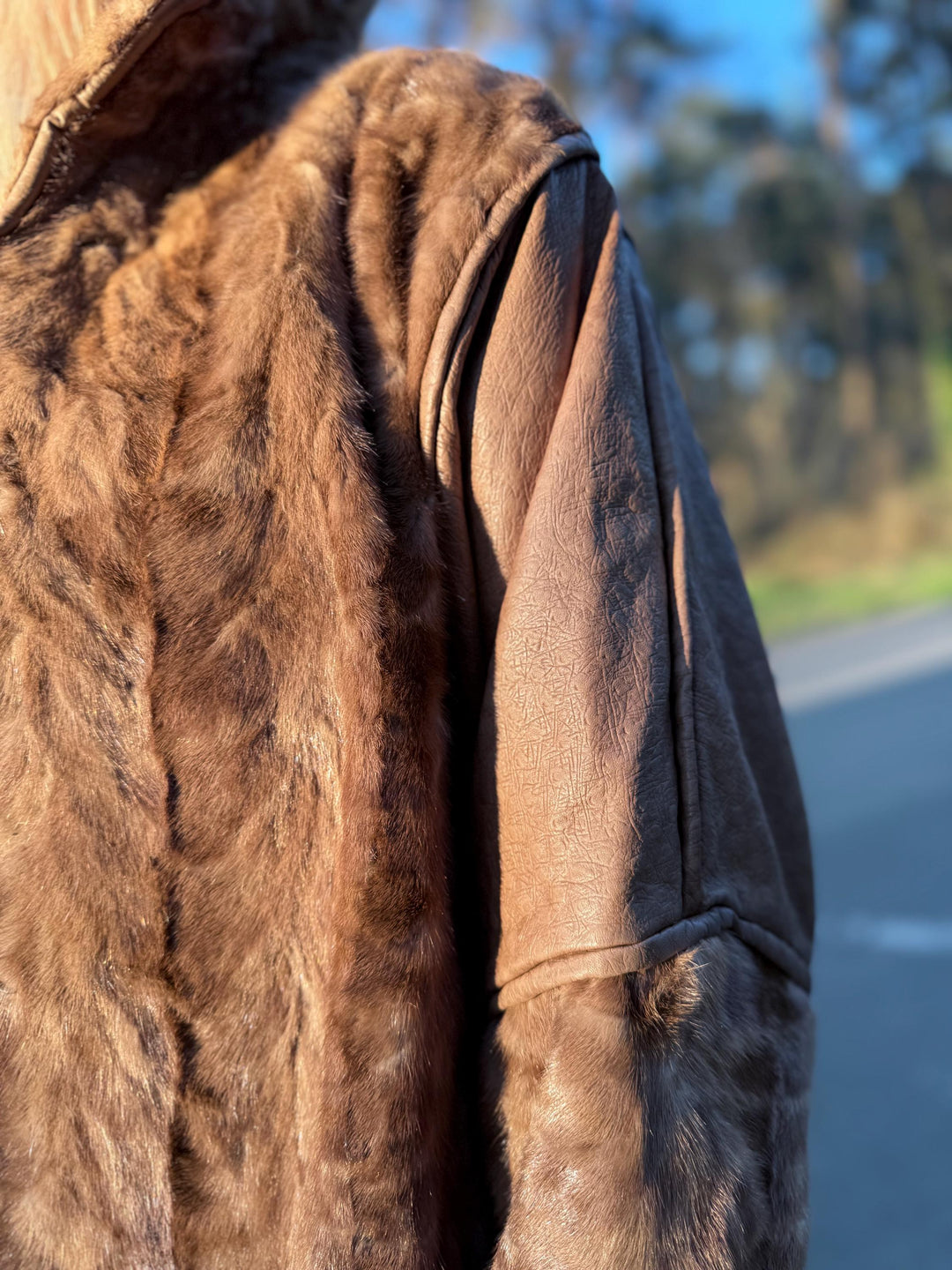 Leather Mink Fur Jacket, XXL Size, High-Quality Fur, Pastel Mink Jacket, Thick Mink Fur, Perfect Classic Vintage Style, Luxury Women's Coat