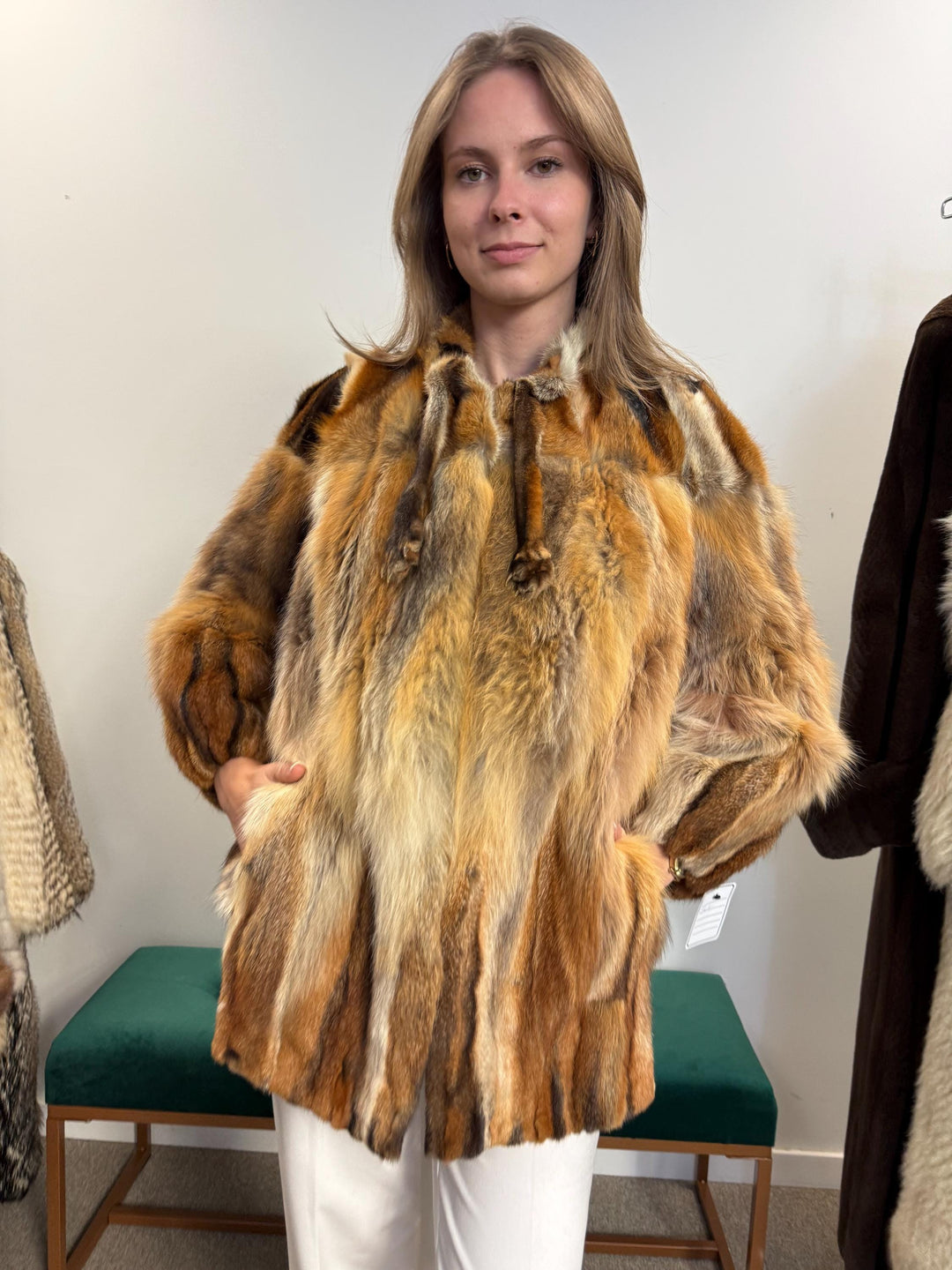 Red Fox Jacket, Small Size, Red Fox Fur Coat, Fox Fur Jacket, Real Fox Fur Coat, Vintage Fur Coat, Red Fox Fur Jacket, Short Fur Coat, Fox