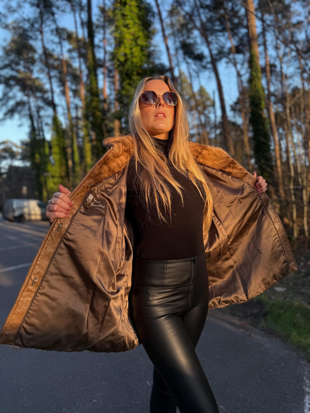 Leather Mink Fur Jacket, XXL Size, High-Quality Fur, Pastel Mink Jacket, Thick Mink Fur, Perfect Classic Vintage Style, Luxury Women's Coat