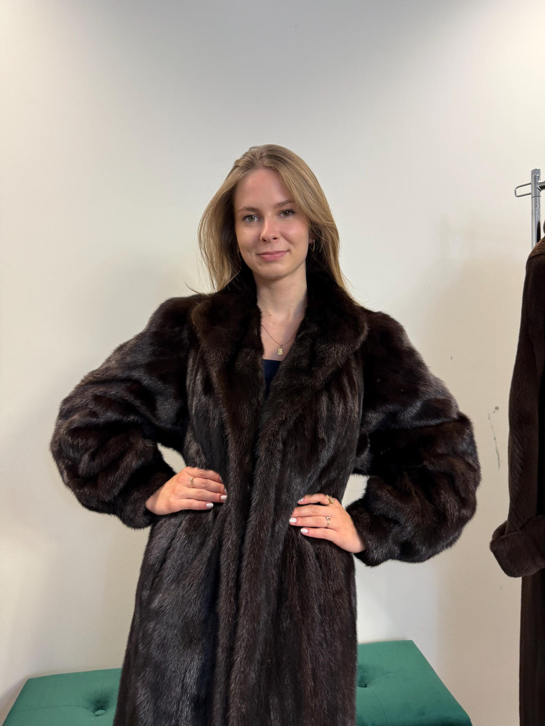 Dark Brown Mink Coat, XL Size, Real Fur Coat, Long Mink Coat, Black Mink, Black Mink Coat, Vintage Fur Coat, Thick Mink Coat, Women's Coat