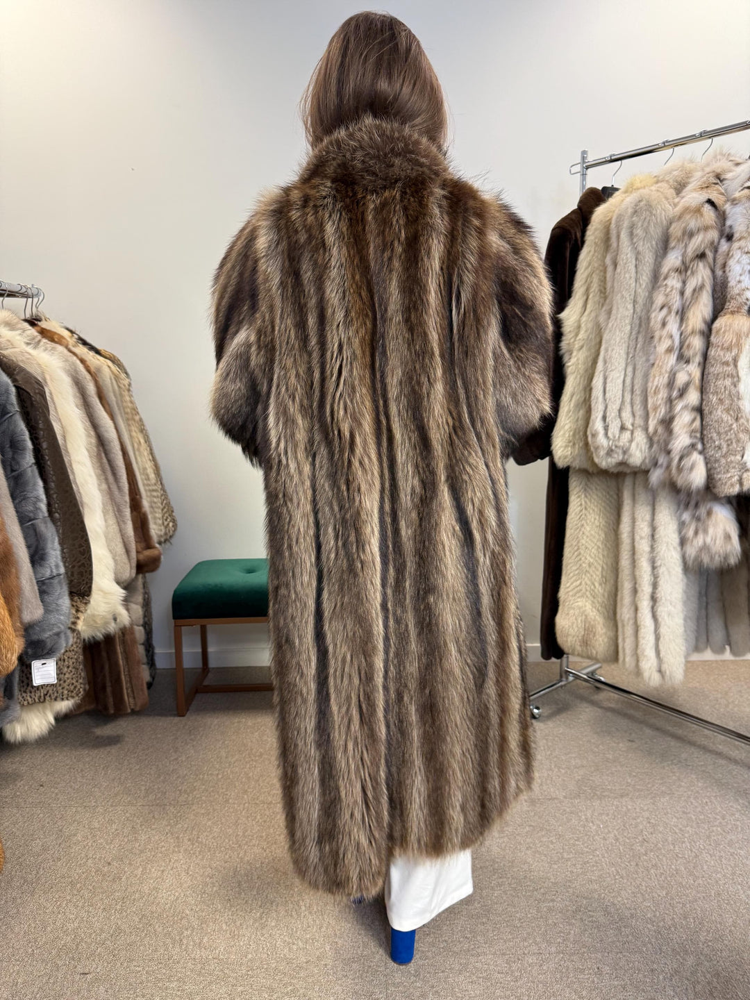 Long Raccoon Fur Coat, XL Size, Thick Raccoon Coat, Vintage Fur Coat, Real Fur Coat, Raccoon Jacket, Women's Fur Coat, Fur Jacket Women, Fur