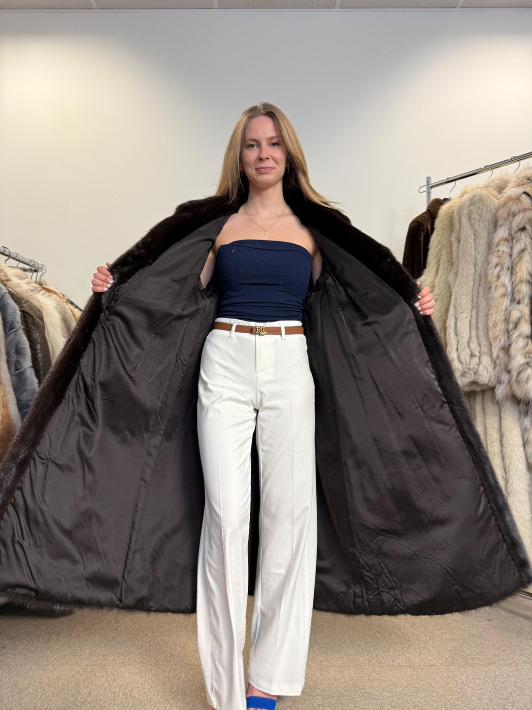 Dark Brown Mink Coat, XL Size, Real Fur Coat, Long Mink Coat, Black Mink, Black Mink Coat, Vintage Fur Coat, Thick Mink Coat, Women's Coat