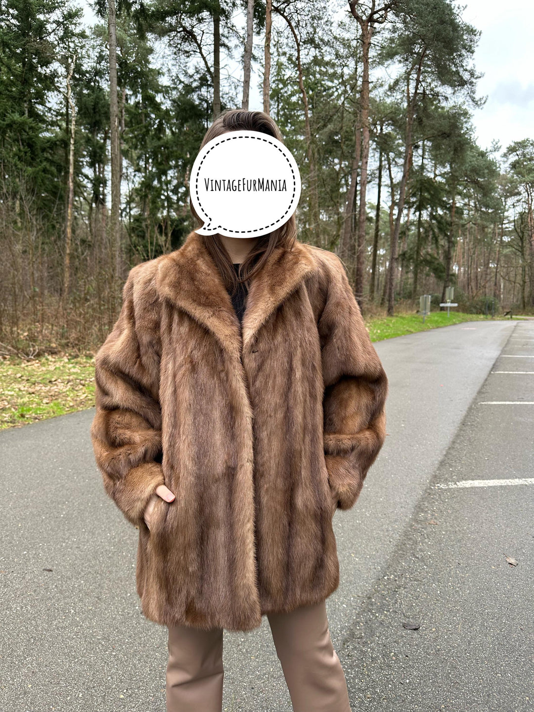 Pastel Mink Fur Jacket, XL Size, High-Quality Fur, Brown Mink Coat, Thick Mink Fur, Perfect Stylish Jacket, Vintage Luxury Women's Jacket