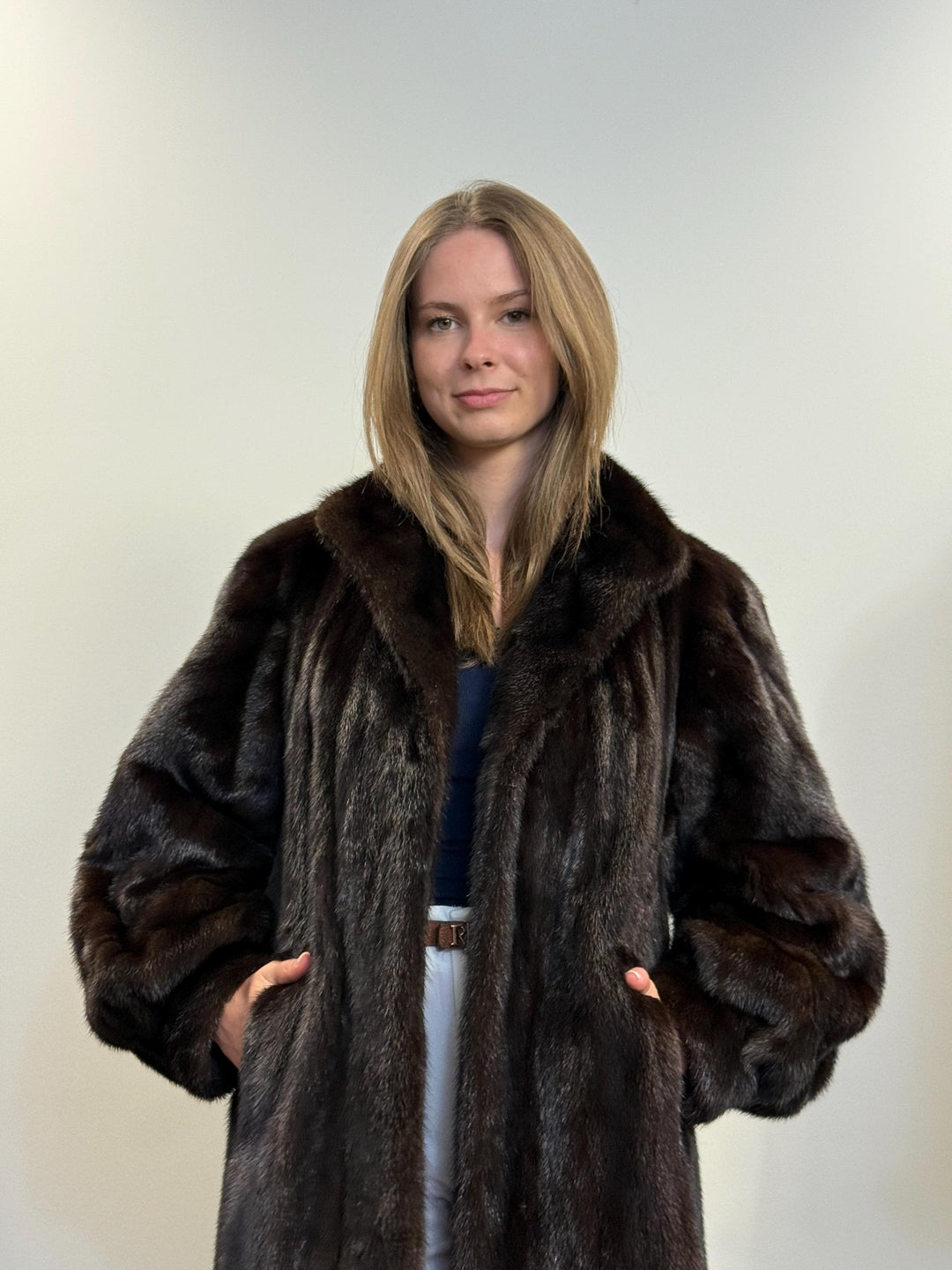 Dark Brown Mink Coat, XL Size, Real Fur Coat, Long Mink Coat, Black Mink, Black Mink Coat, Vintage Fur Coat, Thick Mink Coat, Women's Coat