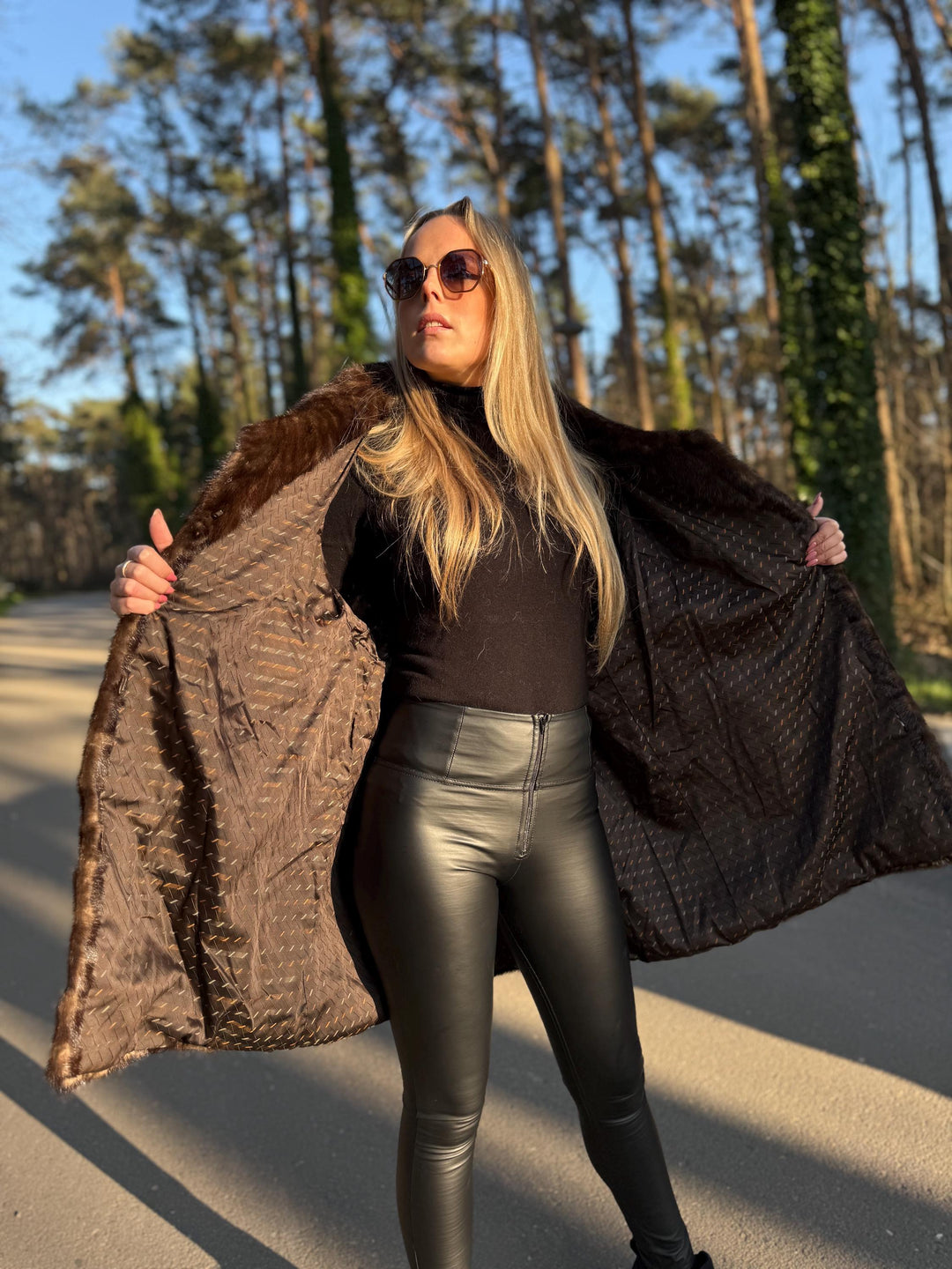 Mink Fur Jacket Made with Fur Pieces, XXL Size, Soft and Luxurious Fur Jacket, Unique Design, Elegant Women's Outerwear, Real Mink Fur Coat