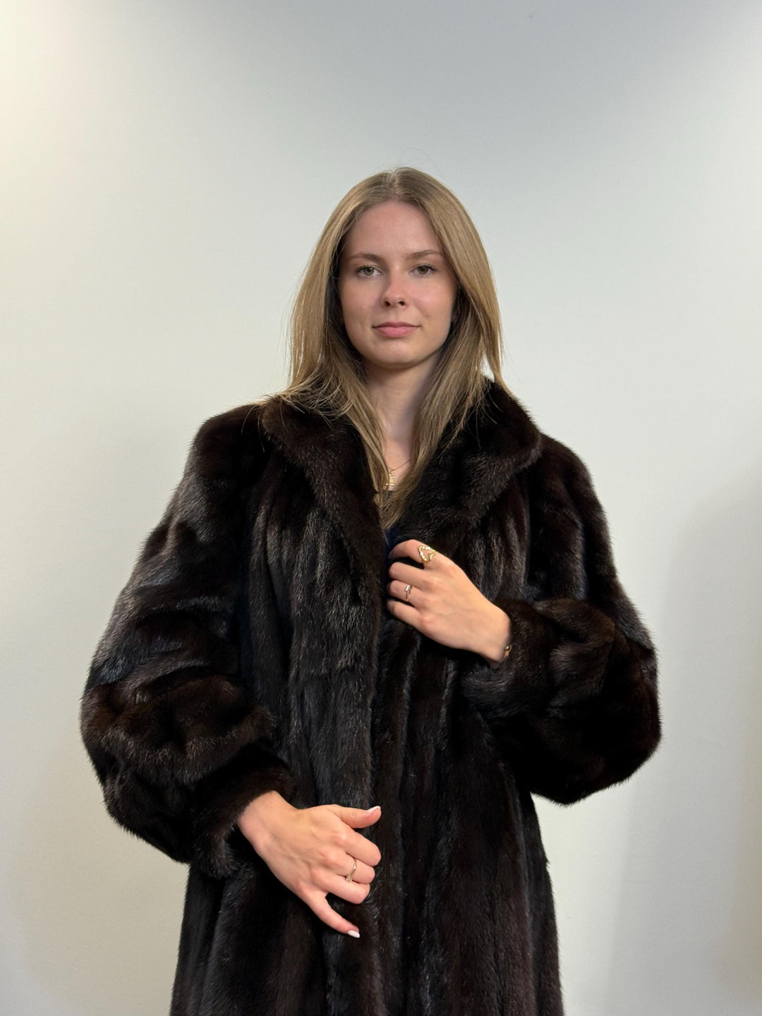 Dark Brown Mink Coat, XL Size, Real Fur Coat, Long Mink Coat, Black Mink, Black Mink Coat, Vintage Fur Coat, Thick Mink Coat, Women's Coat