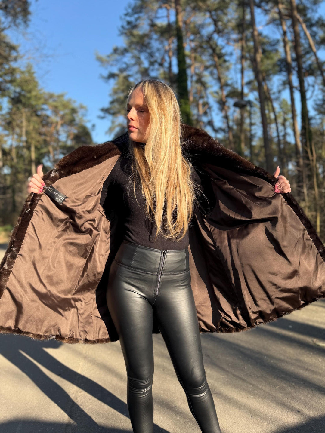 Natural Brown Mink Fur Jacket, XXL Size, Unique Design, Soft Mink Fur, Eye-Catching, Rare Find, Warm Luxury Women's Outerwear, Real Mink Fur