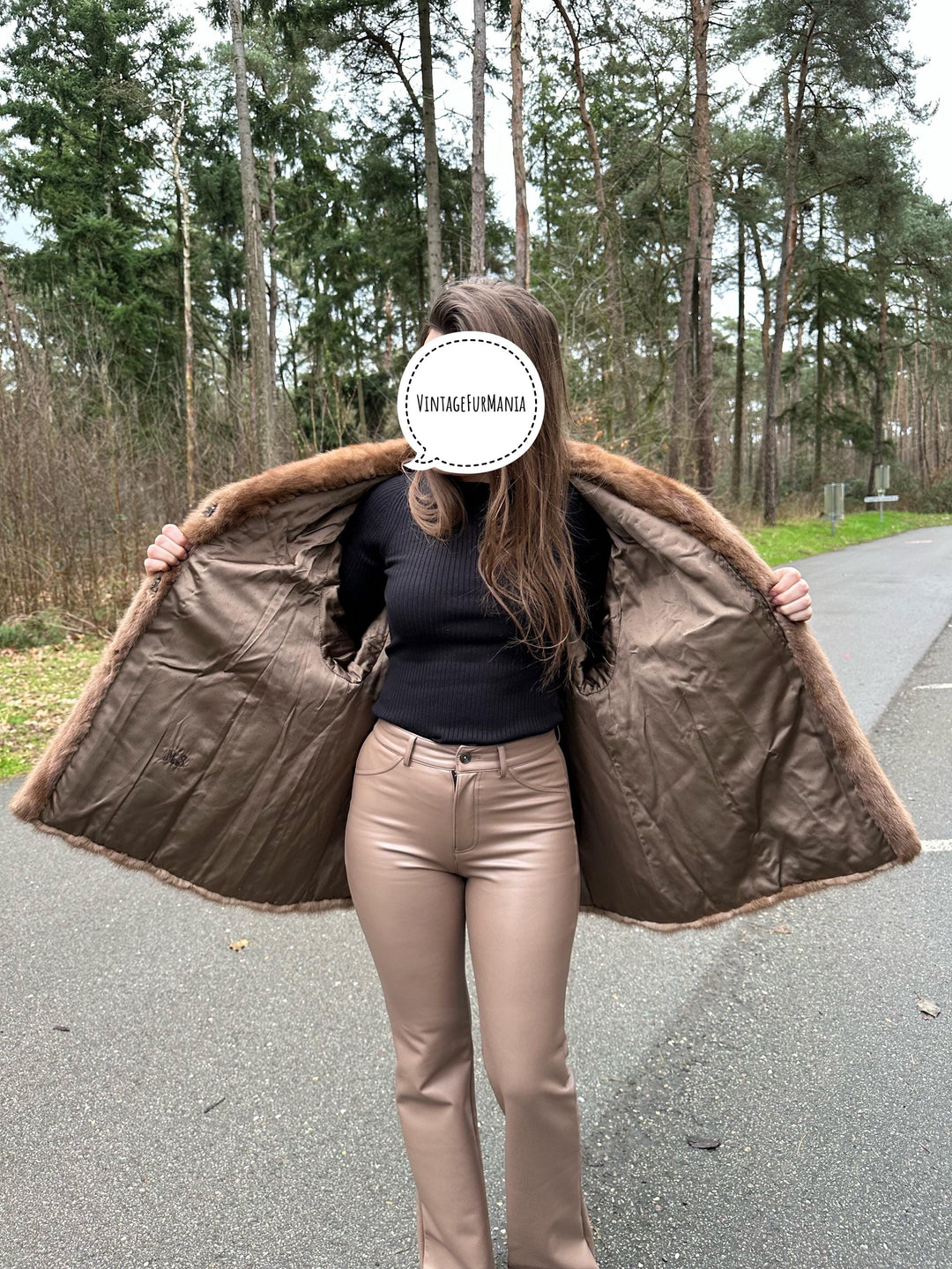 Pastel Mink Fur Jacket, XL Size, High-Quality Fur, Brown Mink Coat, Thick Mink Fur, Perfect Stylish Jacket, Vintage Luxury Women's Jacket