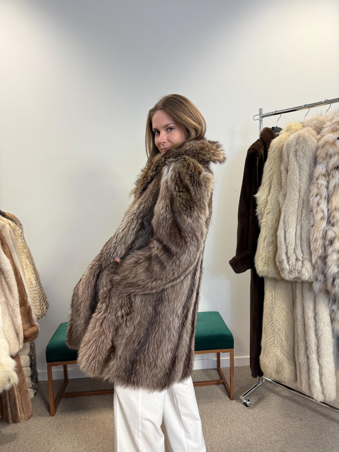 Raccoon Fur Coat, Medium Size, Thick Raccoon Coat, Vintage Fur Coat, Real Fur Coat, Raccoon Jacket, Women's Fur Coat, Fur Jacket Women, Fur