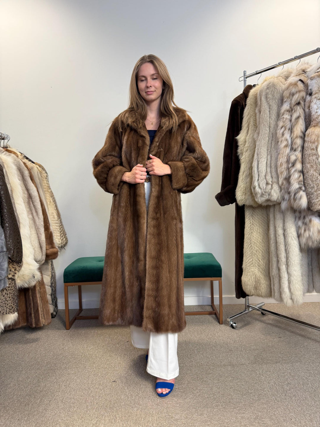 Saga Mink Fur Coat, Medium Size, Vintage Fur Coat, Mink Coat, Pastel Mink Coat, Real Fur Coat, Women's Fur Coat, Mink Fur, Long Mink Coat