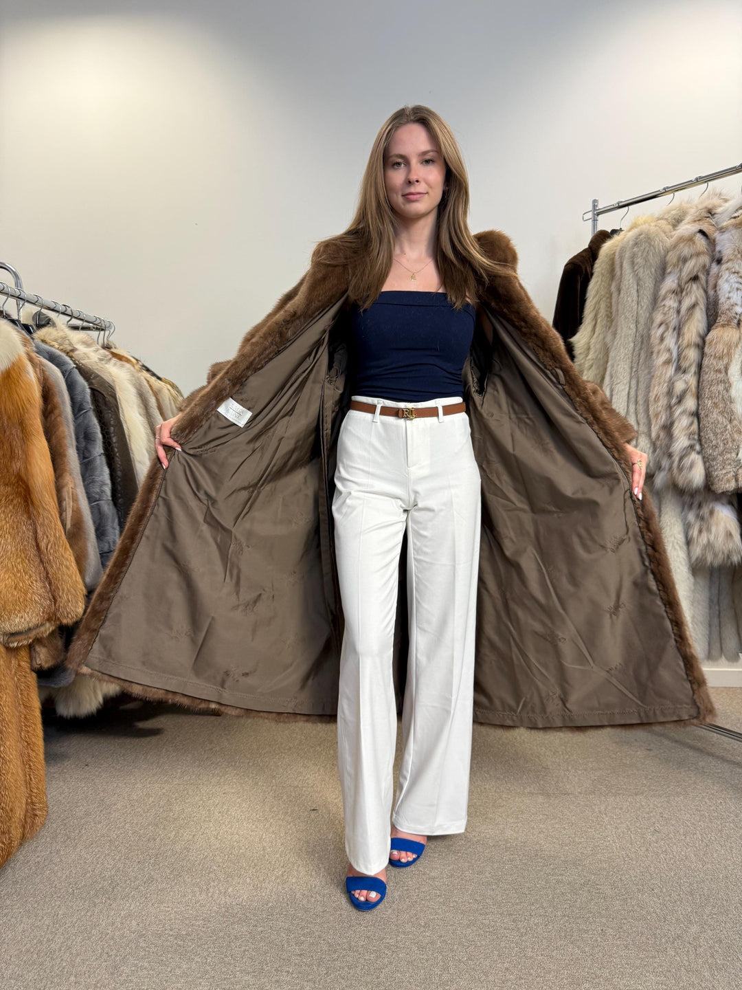 Saga Mink Fur Coat, Medium Size, Vintage Fur Coat, Mink Coat, Pastel Mink Coat, Real Fur Coat, Women's Fur Coat, Mink Fur, Long Mink Coat