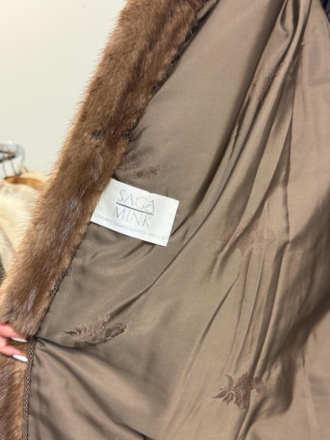 Saga Mink Fur Coat, Medium Size, Vintage Fur Coat, Mink Coat, Pastel Mink Coat, Real Fur Coat, Women's Fur Coat, Mink Fur, Long Mink Coat