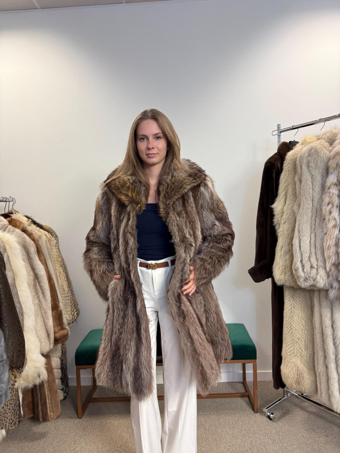 Raccoon Fur Coat, Medium Size, Thick Raccoon Coat, Vintage Fur Coat, Real Fur Coat, Raccoon Jacket, Women's Fur Coat, Fur Jacket Women, Fur