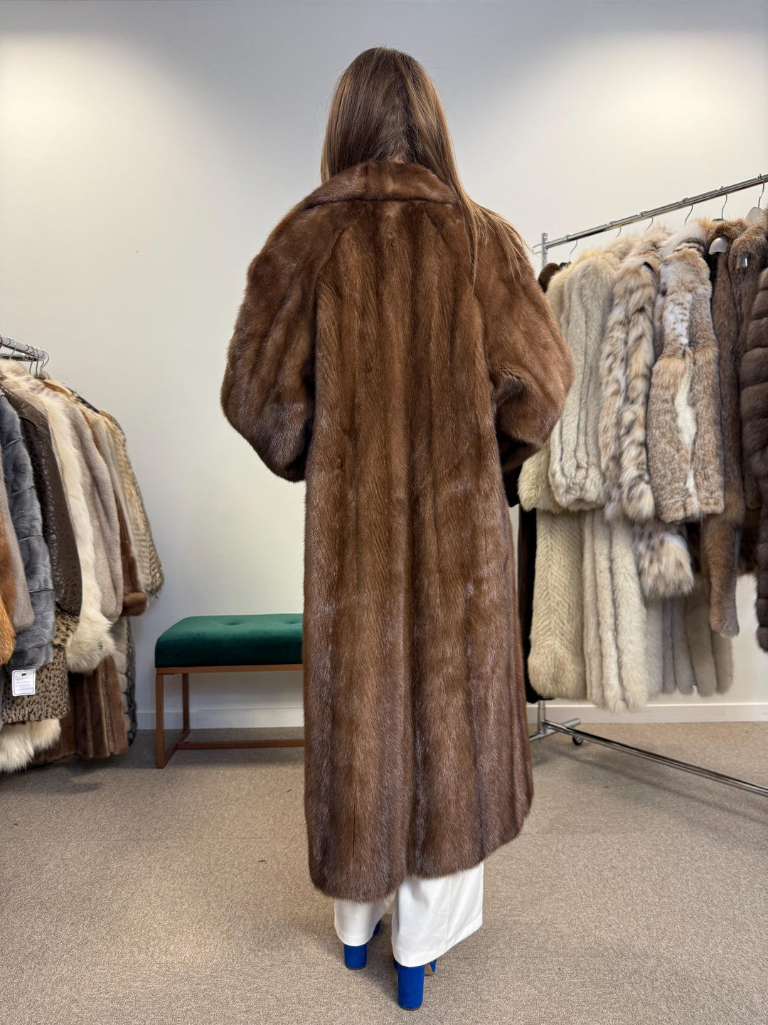Saga Mink Fur Coat, Medium Size, Vintage Fur Coat, Mink Coat, Pastel Mink Coat, Real Fur Coat, Women's Fur Coat, Mink Fur, Long Mink Coat