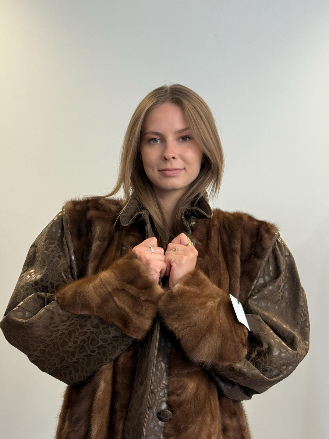 Mink Leather Coat, XL Size, Brown Mink Fur Coat, Fur Coat, Women's Fur Coat, Real Fur Coat, Real Mink Fur, Vintage Fur Coat, Brown Mink Fur