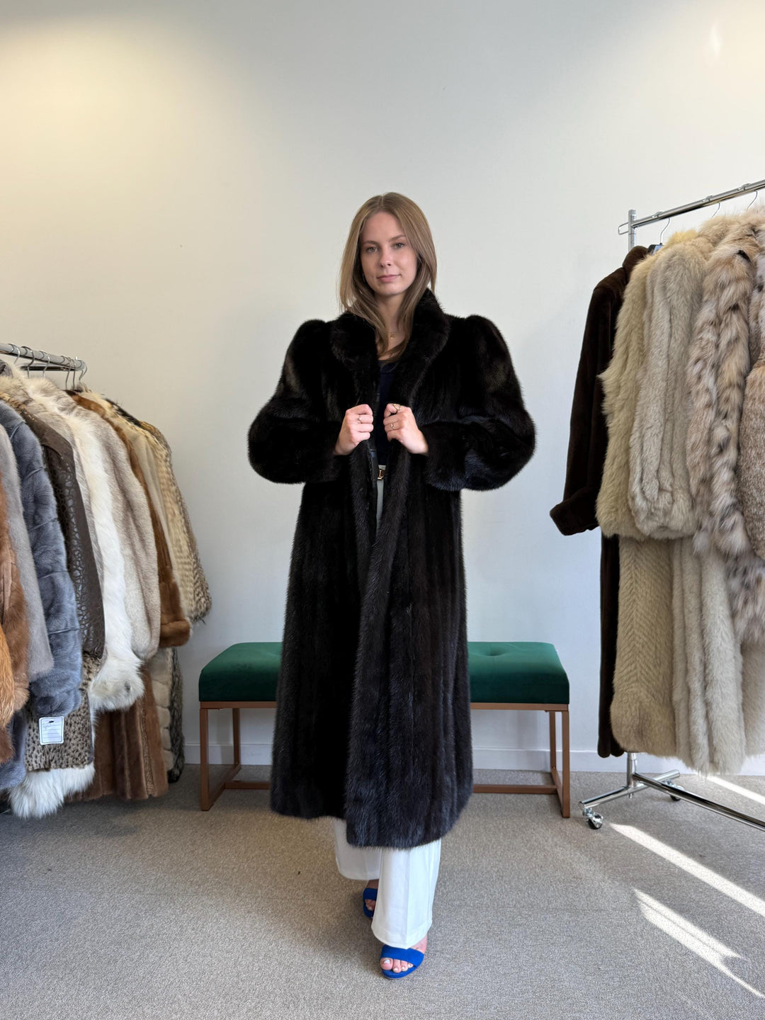 Long Mink Coat, XL Size, Dark Brown Mink Coat, Real Fur Coat, Black Mink, Black Mink Coat, Vintage Fur Coat, Thick Mink Coat, Women's Coat