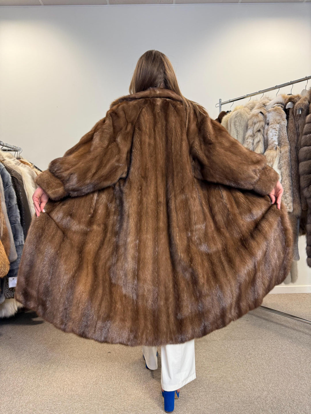 Saga Mink Fur Coat, Medium Size, Vintage Fur Coat, Mink Coat, Pastel Mink Coat, Real Fur Coat, Women's Fur Coat, Mink Fur, Long Mink Coat