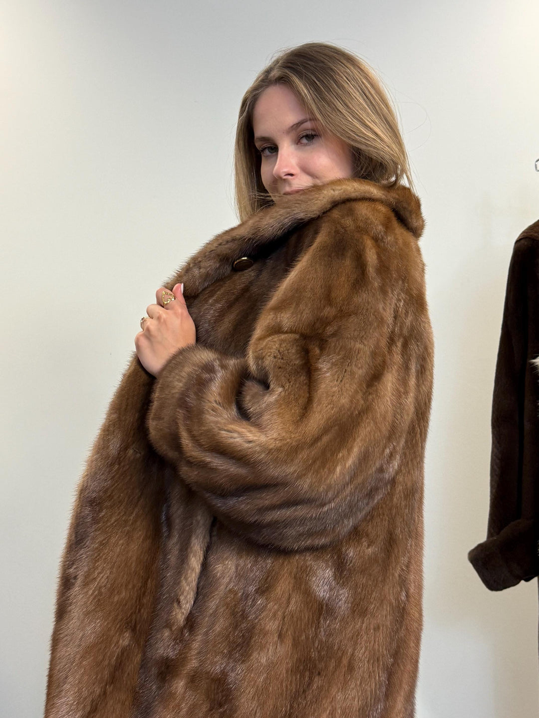 Saga Mink Fur Coat, Medium Size, Vintage Fur Coat, Mink Coat, Pastel Mink Coat, Real Fur Coat, Women's Fur Coat, Mink Fur, Long Mink Coat