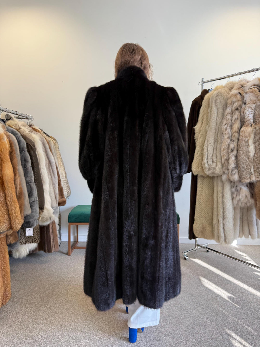 Long Mink Coat, XL Size, Dark Brown Mink Coat, Real Fur Coat, Black Mink, Black Mink Coat, Vintage Fur Coat, Thick Mink Coat, Women's Coat