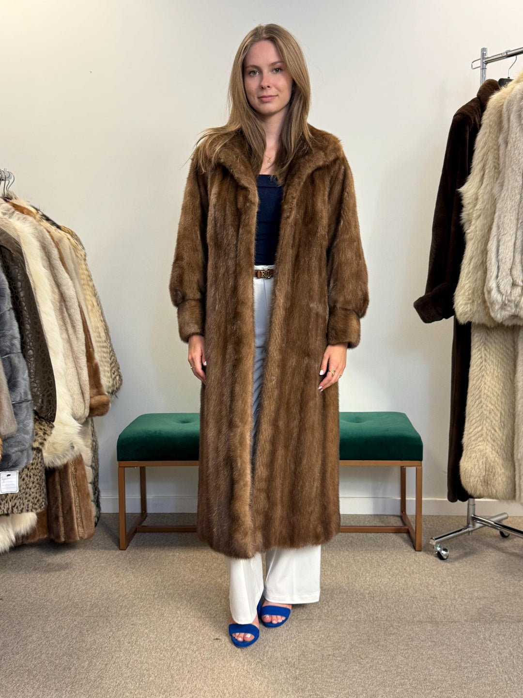 Saga Mink Fur Coat, Medium Size, Vintage Fur Coat, Mink Coat, Pastel Mink Coat, Real Fur Coat, Women's Fur Coat, Mink Fur, Long Mink Coat