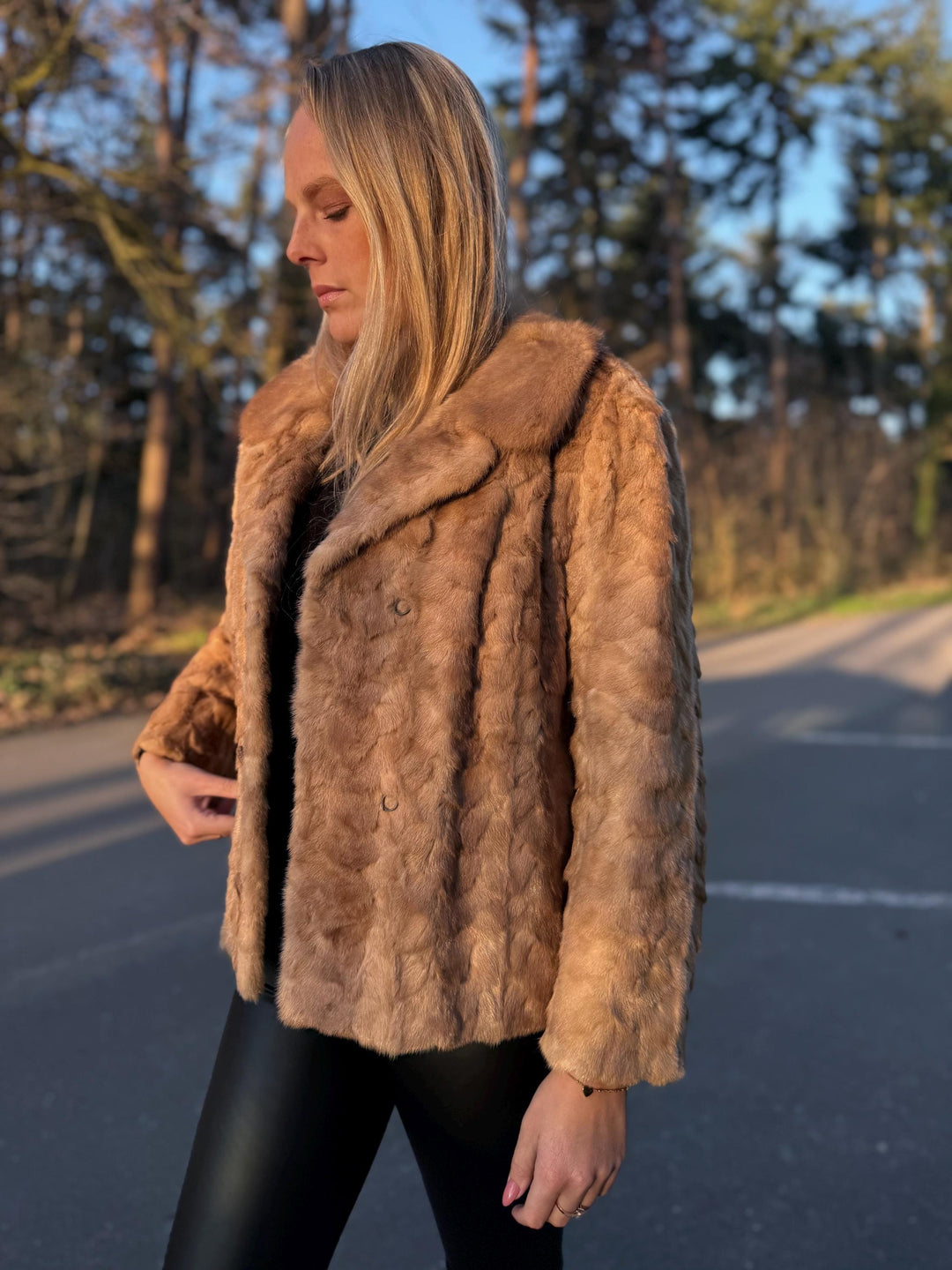 Pastel Mink Fur Jacket, Medium Size, High-Quality Fur, Brown Mink Jacket, Thick Mink Fur, Perfect Classic Vintage Style, Luxury Women's Coat