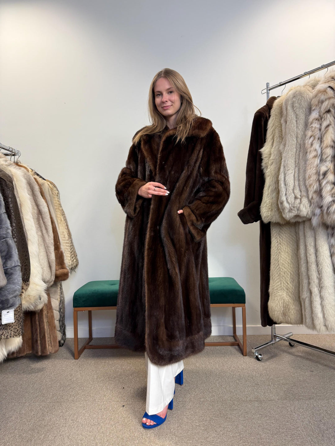 Brown Mink Fur Coat, XL Size, Mink Fur Coat, Real Fur Coat, Brown Mink Fur, Mink Coat Women, Thick Mink Coat, Thick Fur Coat, Vintage Coat