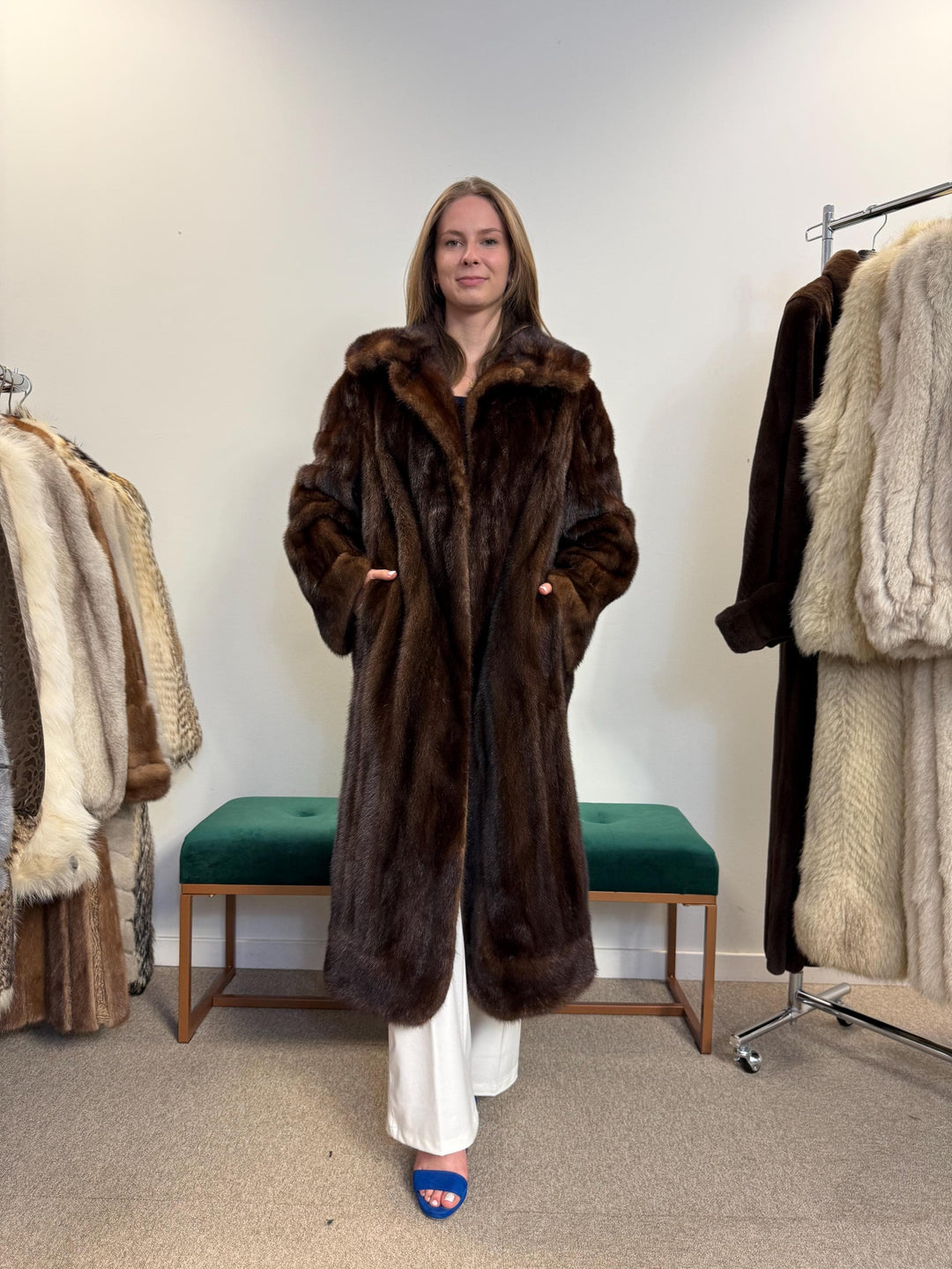 Brown Mink Fur Coat, XL Size, Mink Fur Coat, Real Fur Coat, Brown Mink Fur, Mink Coat Women, Thick Mink Coat, Thick Fur Coat, Vintage Coat