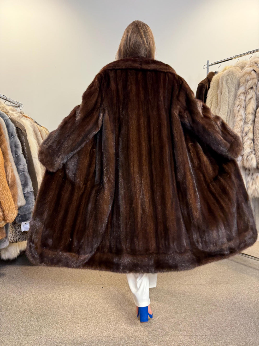 Brown Mink Fur Coat, XL Size, Mink Fur Coat, Real Fur Coat, Brown Mink Fur, Mink Coat Women, Thick Mink Coat, Thick Fur Coat, Vintage Coat