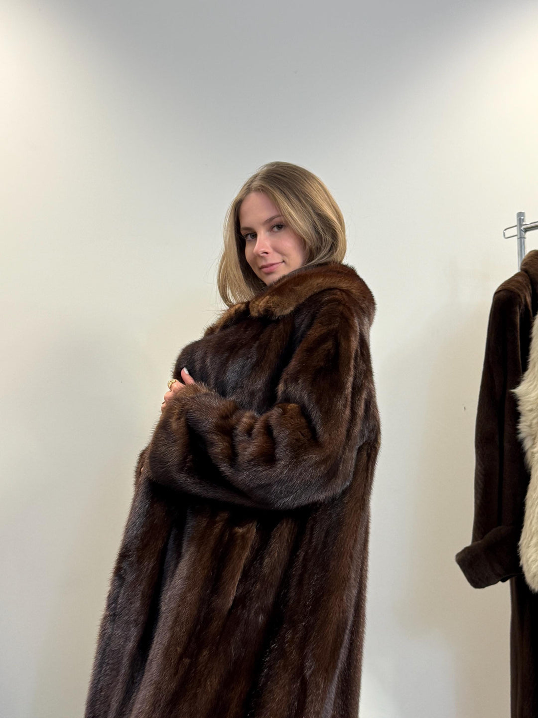 Brown Mink Fur Coat, XL Size, Mink Fur Coat, Real Fur Coat, Brown Mink Fur, Mink Coat Women, Thick Mink Coat, Thick Fur Coat, Vintage Coat