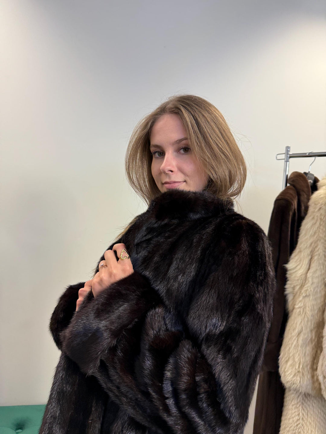 Long Dark Brown Mink Coat, XL Size, Mink Fur Coat, Real Fur Coat, Mink Coat Women, Thick Mink Coat, Brown Mink Fur, Vintage Fur Coat, Thick