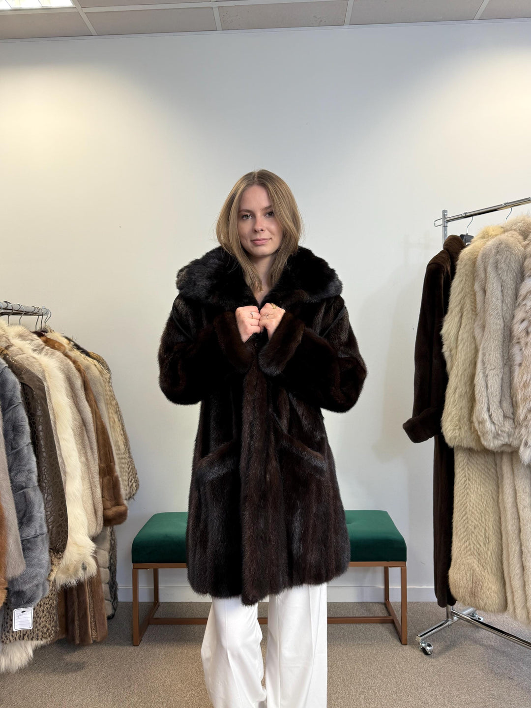 Brown Mink Jacket, XXL Size, Mink Fur Jacket, Mink Coat Women, Real Fur Jacket, Mink Fur Coat, Fur Coat, Real Fur Coat, Mink Vintage Coat