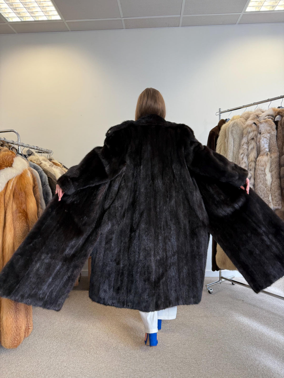 Dark Brown Mink Coat, Oversize XXL, Mink Fur Coat, Mink Coat Women, Real Fur Coat, Black Mink Fur, Black Mink Coat, Vintage Fur Coat, Mink