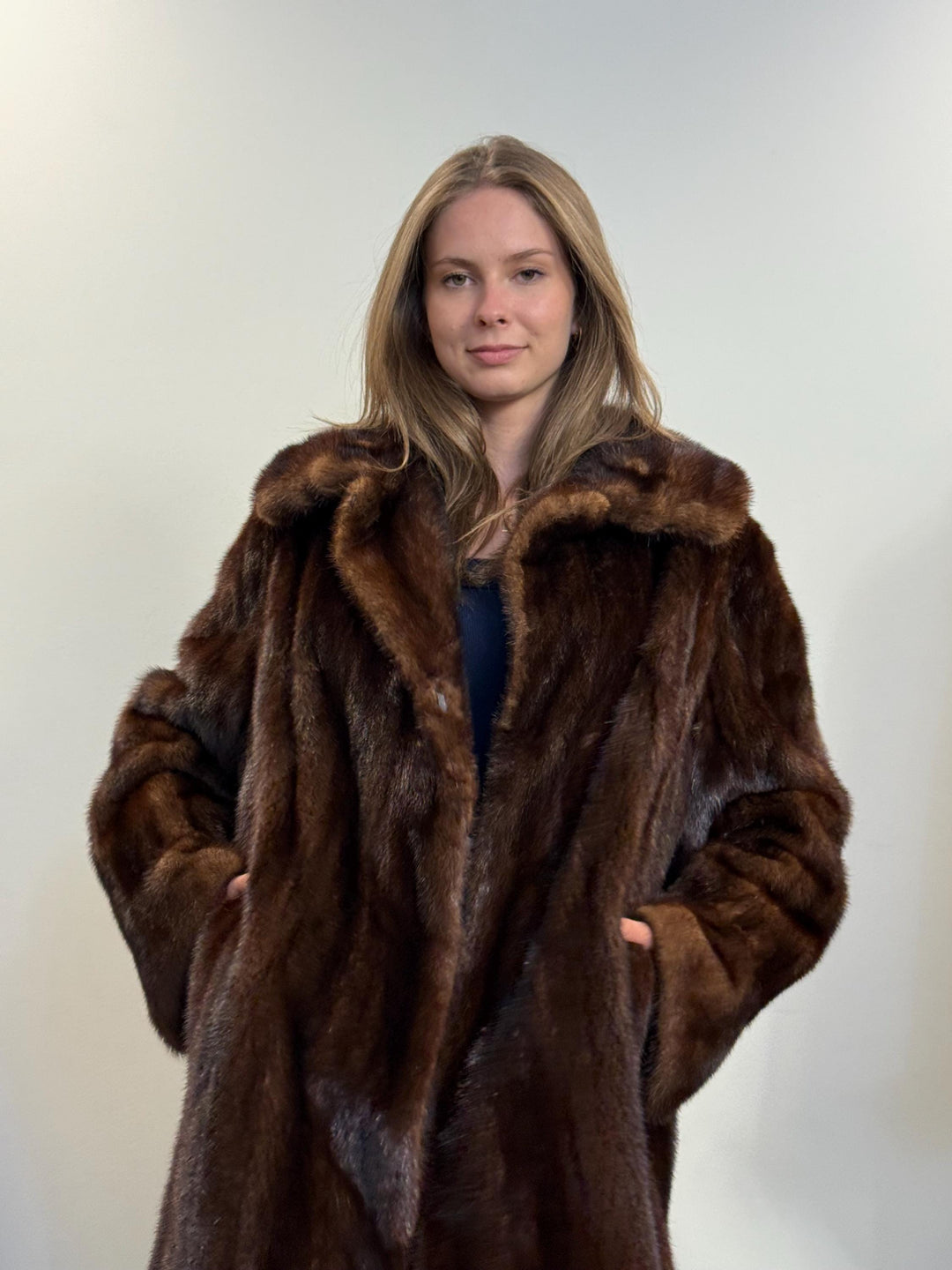 Brown Mink Fur Coat, XL Size, Mink Fur Coat, Real Fur Coat, Brown Mink Fur, Mink Coat Women, Thick Mink Coat, Thick Fur Coat, Vintage Coat