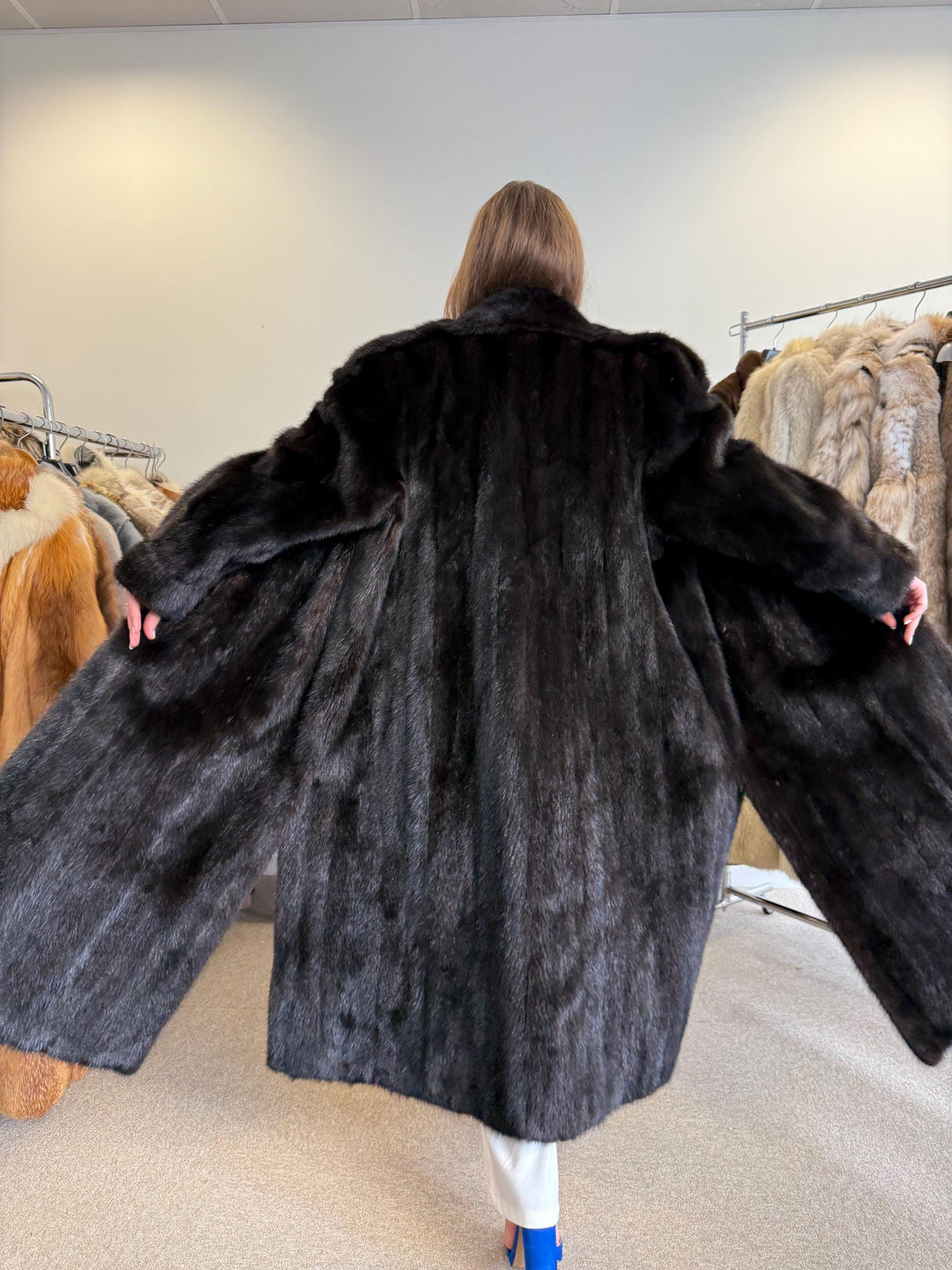 Dark Brown Mink Coat, Oversize XXL, Mink Fur Coat, Mink Coat Women, Real Fur Coat, Black Mink Fur, Black Mink Coat, Vintage Fur Coat, Mink