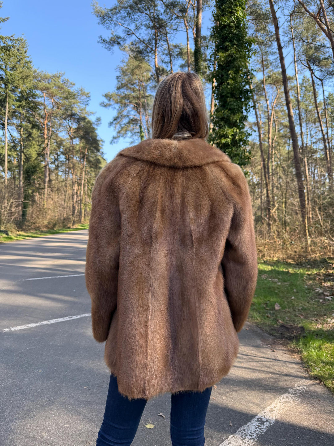 Medium Pastel SAGA Mink Fur Jacket, Soft and Thick Mink Fur, Luxurious and Elegant Outerwear, Genuine Mink Fur, Classic Fashion Style, Mink