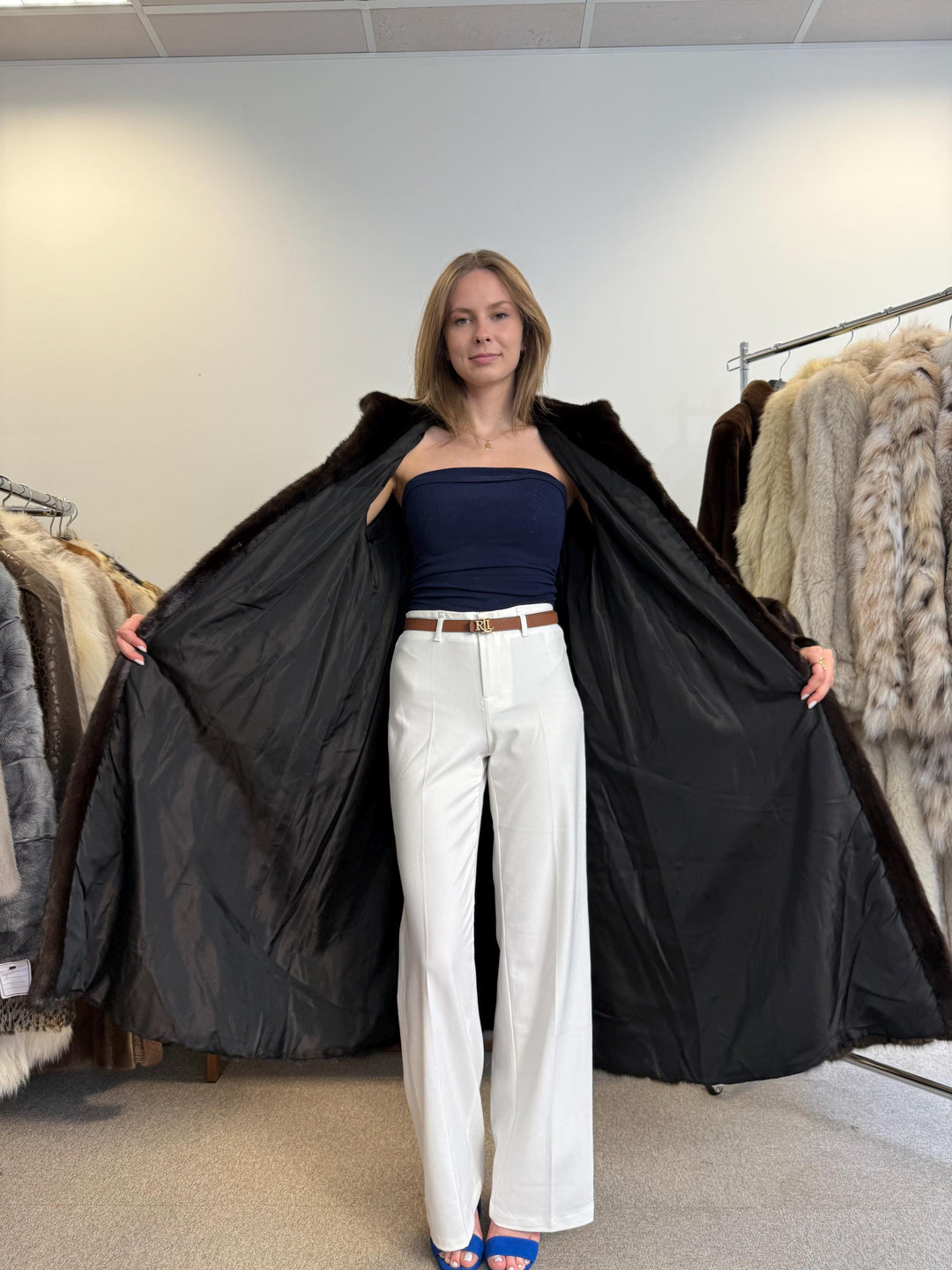 Long Brown Mink Fur Coat, Large Size, Mink Coat Women, Real Fur Coat, Brown Mink Fur, Real Mink Fur, Vintage Fur Coat, Full-Length Mink Coat