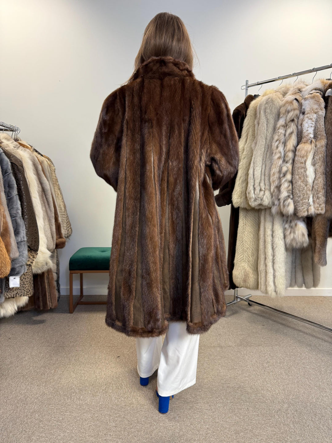 Swinger Mink Fur Coat, 4XL Size, Fur Coat, Real Fur Coat, Vintage Fur Coat, Women's Fur Coat, Brown Mink Fur Coat, Leather Fur Coat, Thick