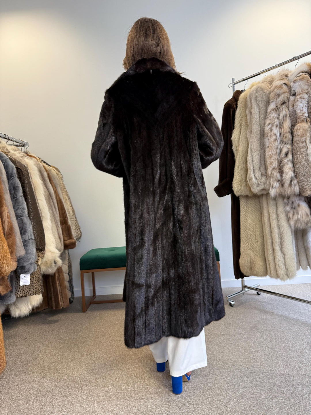 Long Brown Mink Fur Coat, Large Size, Mink Coat Women, Real Fur Coat, Brown Mink Fur, Real Mink Fur, Vintage Fur Coat, Full-Length Mink Coat
