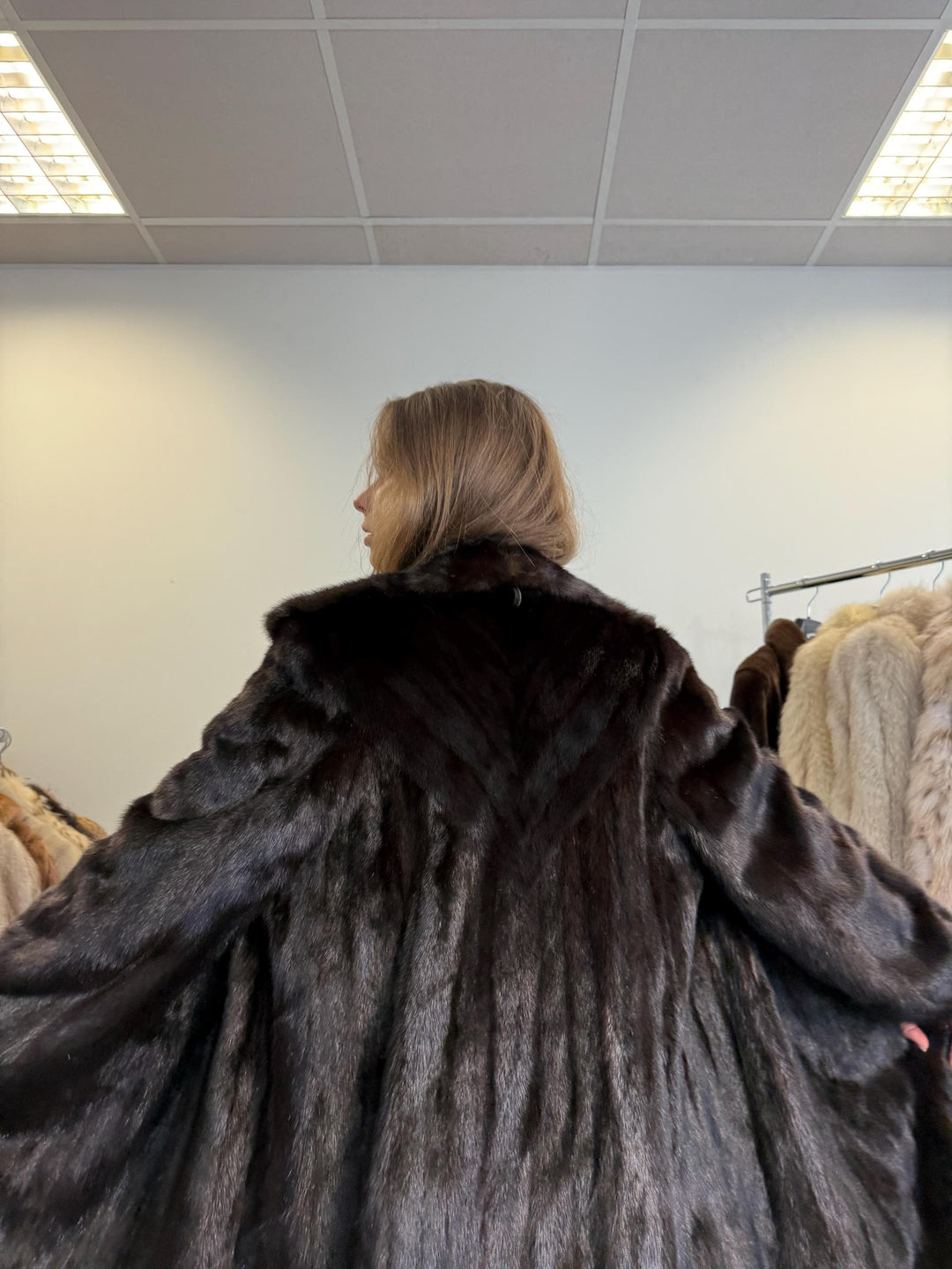 Long Brown Mink Fur Coat, Large Size, Mink Coat Women, Real Fur Coat, Brown Mink Fur, Real Mink Fur, Vintage Fur Coat, Full-Length Mink Coat