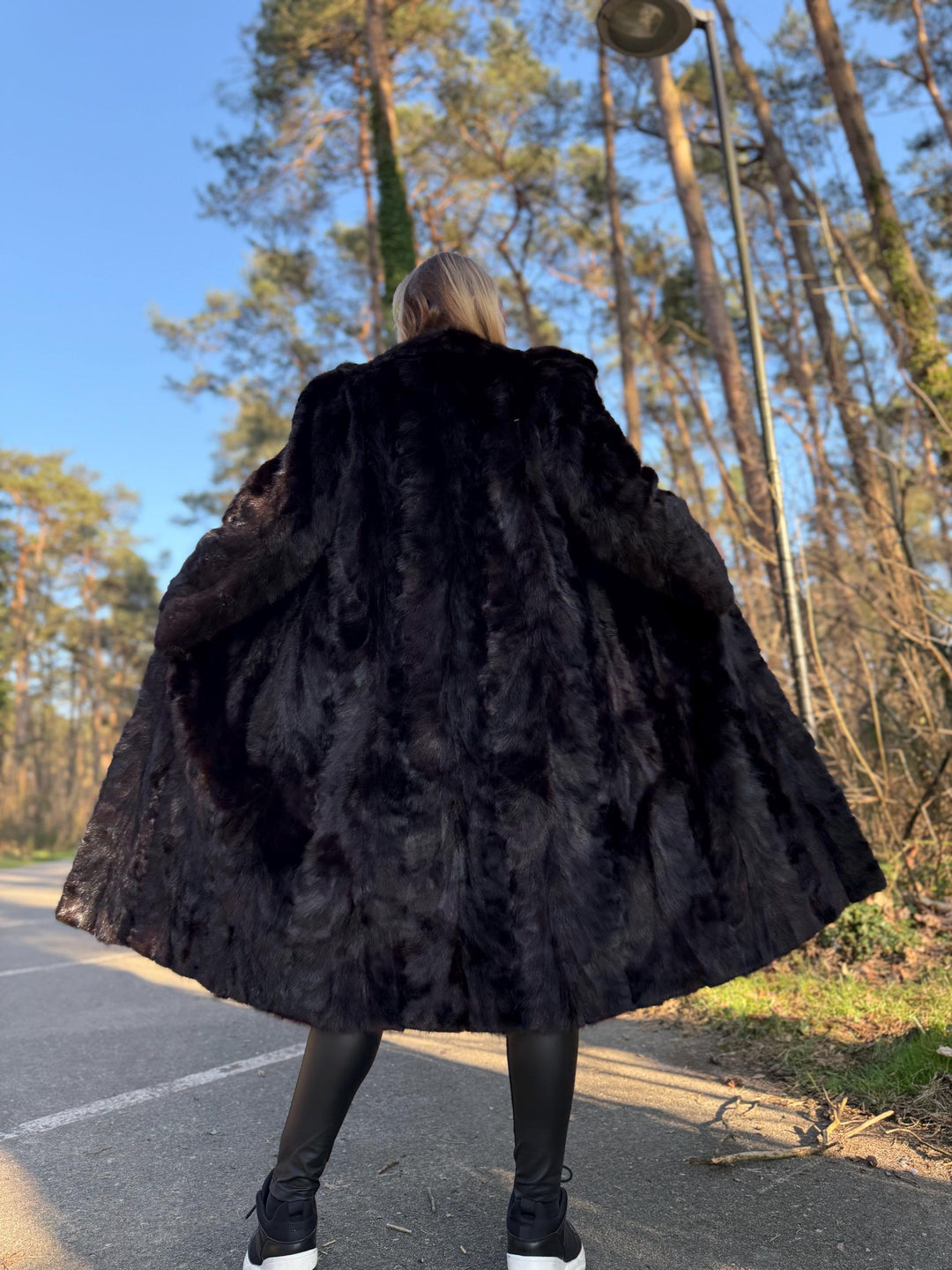 Full-Length Mink Coat, Large Size, Dark Brown Real Mink Fur, Luxury Fur Coat, Thick and Soft Mink Fur, Elegant Womens Outerwear, Genuine Fur