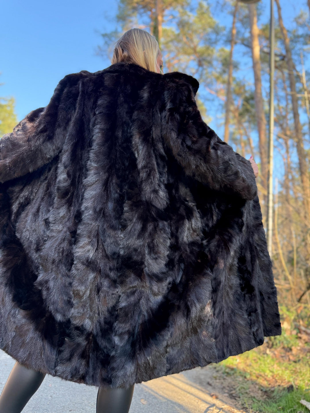 Full-Length Mink Coat, Large Size, Dark Brown Real Mink Fur, Luxury Fur Coat, Thick and Soft Mink Fur, Elegant Womens Outerwear, Genuine Fur
