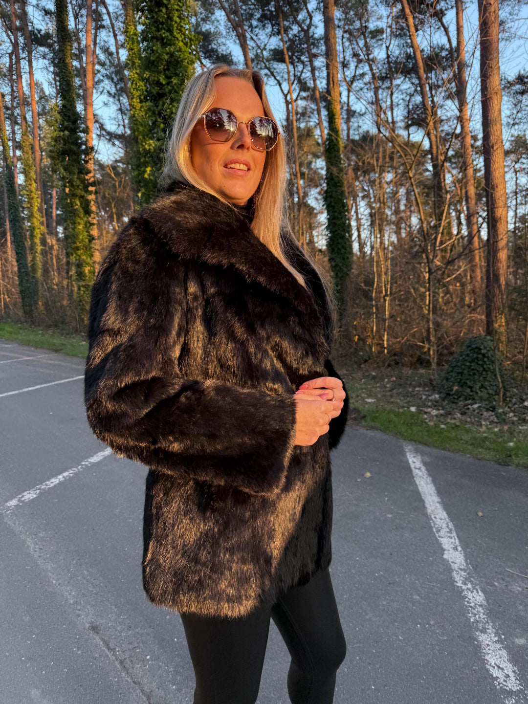 Black Rabbit Fur Jacket in Medium Size, Shiny Reflection, High Quality Fur, Soft and Stylish, Elegant and Warm Fur Jacket, Black Rabbit Fur