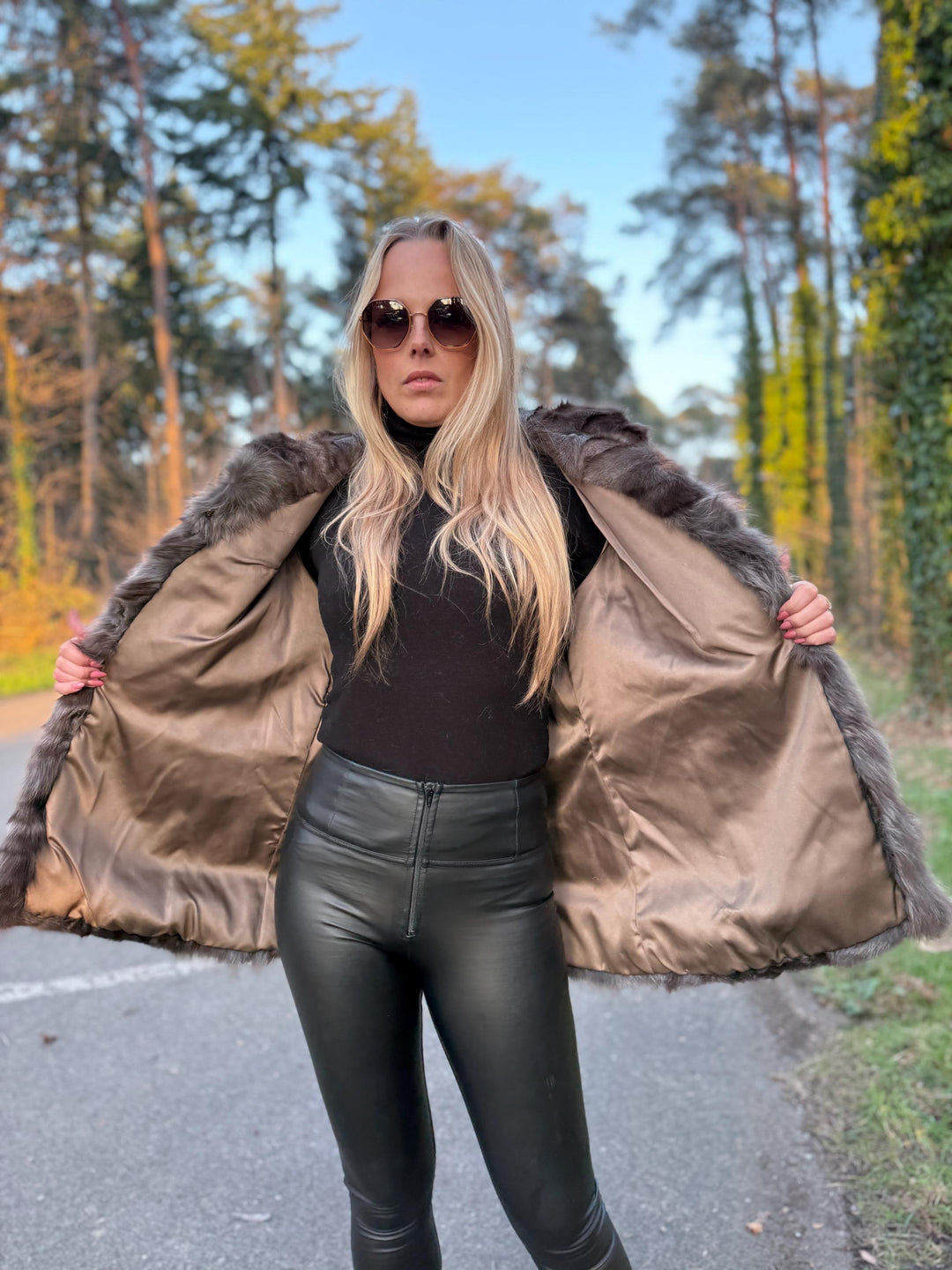 Grey Fox Fur Jacket Made of Fox Paw Fur, Medium Size, Rare Find, Eye-Catching, Soft and Thick Grey Fox Fur, Unique Design, Luxury Fur Jacket