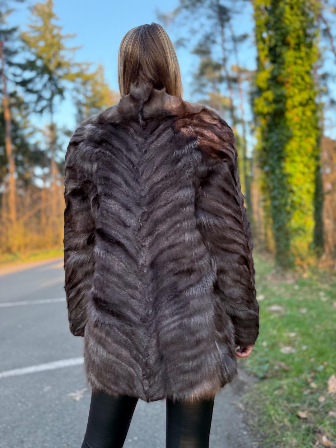 Grey Fox Fur Jacket Made of Fox Paw Fur, Medium Size, Rare Find, Eye-Catching, Soft and Thick Grey Fox Fur, Unique Design, Luxury Fur Jacket