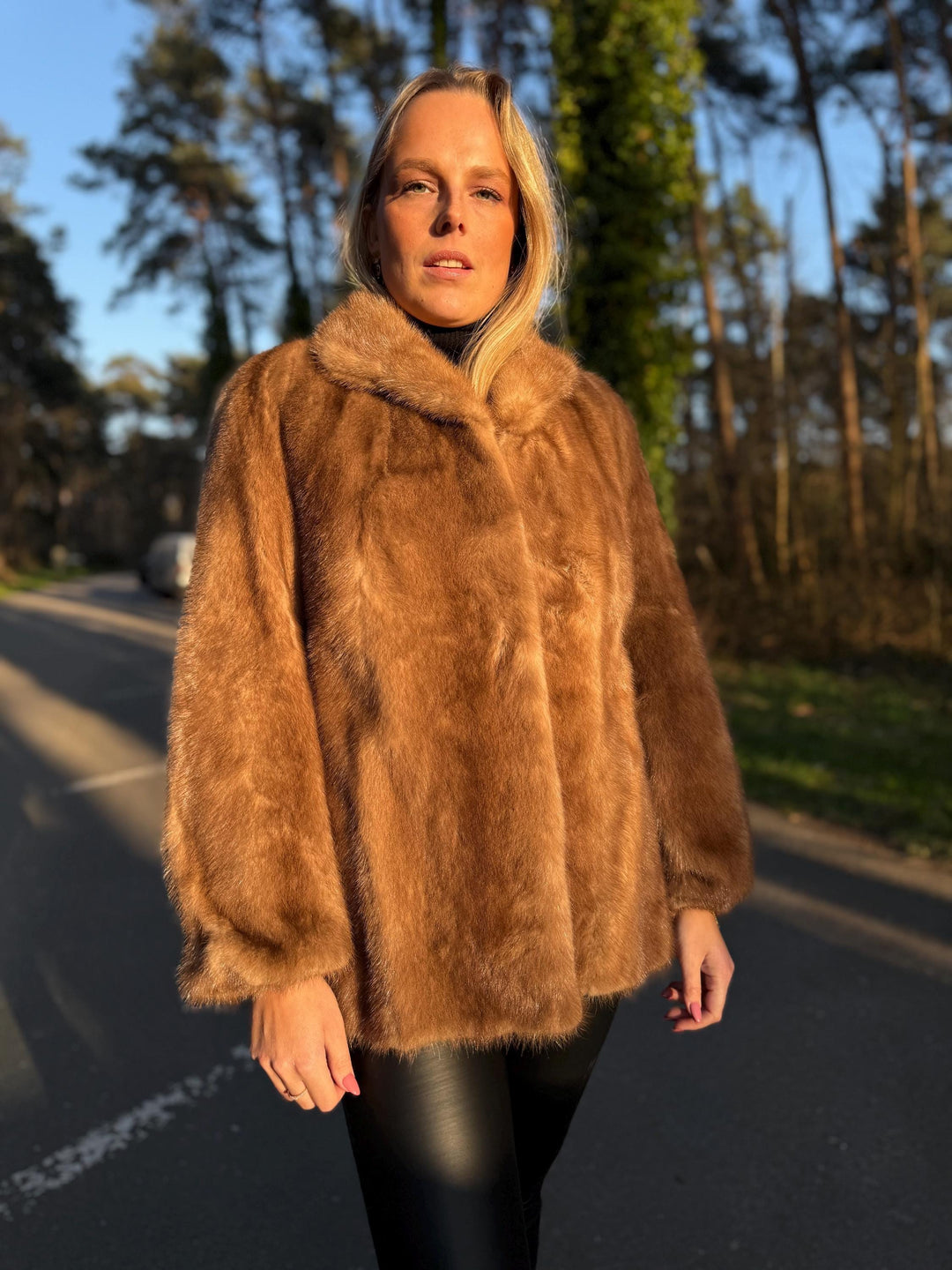 Medium Pastel Mink Jacket, Genuine Brown Mink Fur, Vintage Style, Luxury Fur Jacket, Brown Mink Fur Coat, Timeless Women's Outerwear, Thick