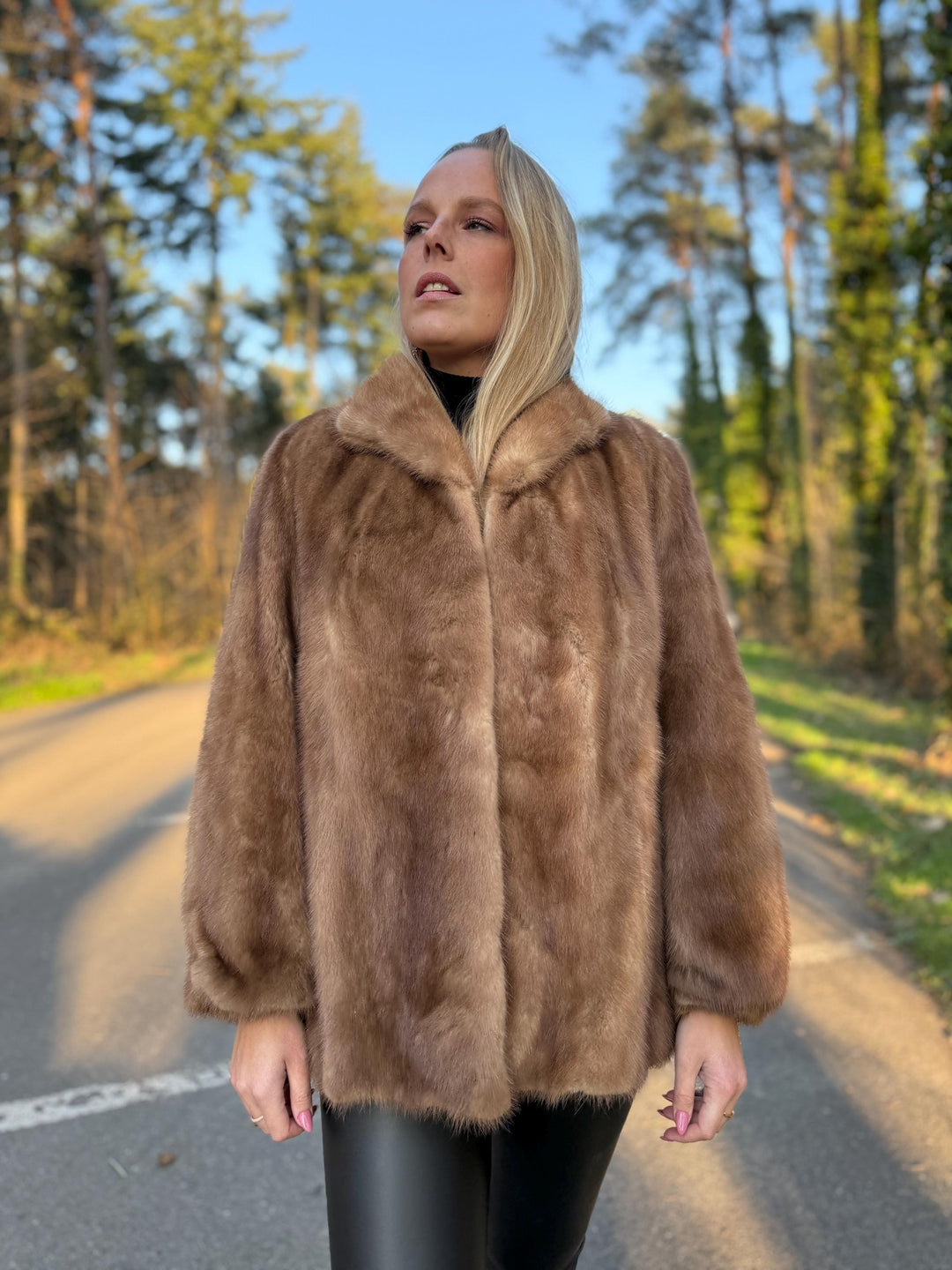 Medium Pastel Mink Jacket, Genuine Brown Mink Fur, Vintage Style, Luxury Fur Jacket, Brown Mink Fur Coat, Timeless Women's Outerwear, Thick