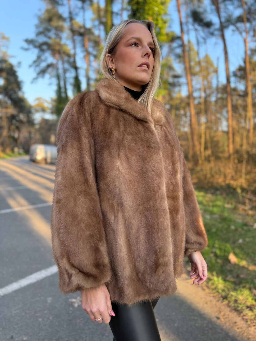Medium Pastel Mink Jacket, Genuine Brown Mink Fur, Vintage Style, Luxury Fur Jacket, Brown Mink Fur Coat, Timeless Women's Outerwear, Thick