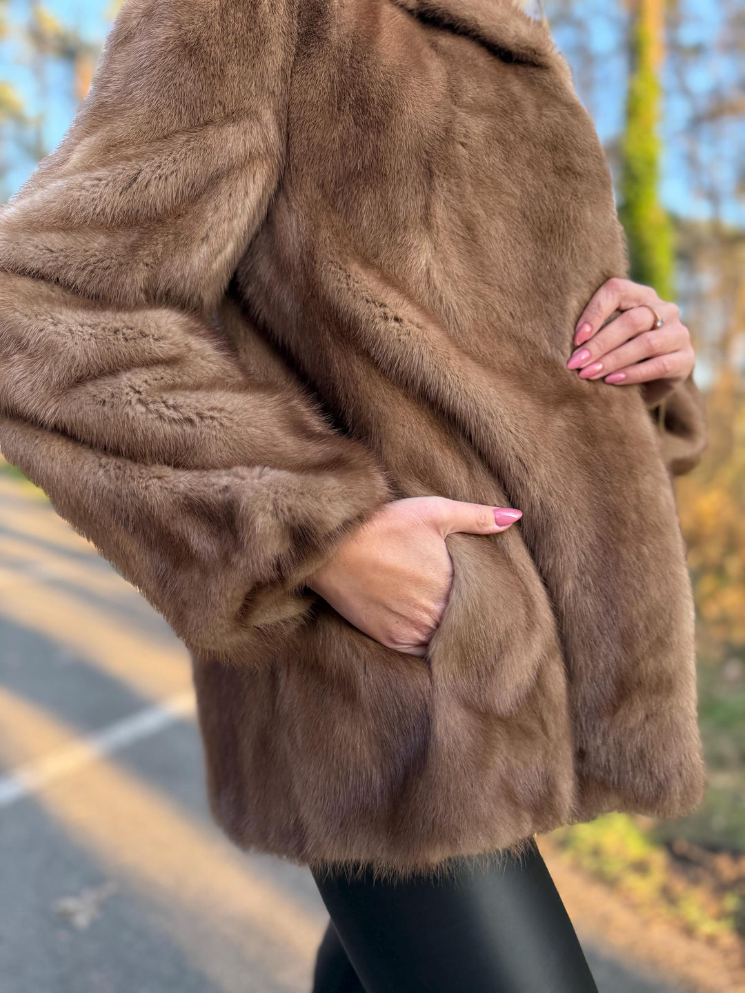 Medium Pastel Mink Jacket, Genuine Brown Mink Fur, Vintage Style, Luxury Fur Jacket, Brown Mink Fur Coat, Timeless Women's Outerwear, Thick
