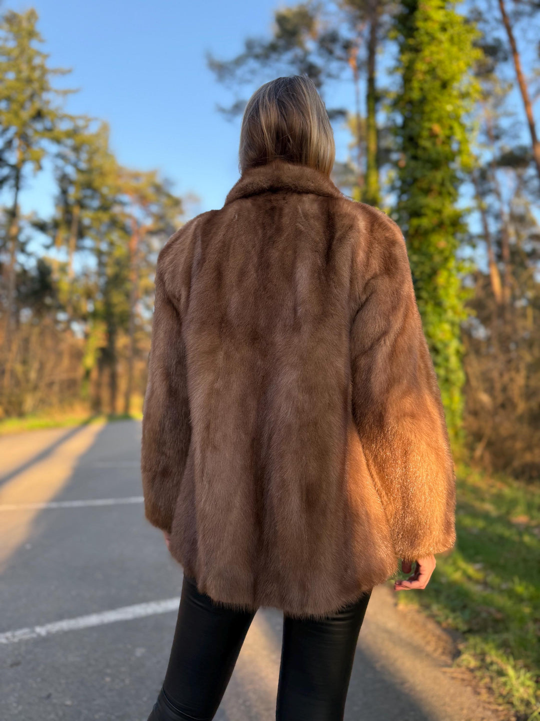 Medium Pastel Mink Jacket, Genuine Brown Mink Fur, Vintage Style, Luxury Fur Jacket, Brown Mink Fur Coat, Timeless Women's Outerwear, Thick