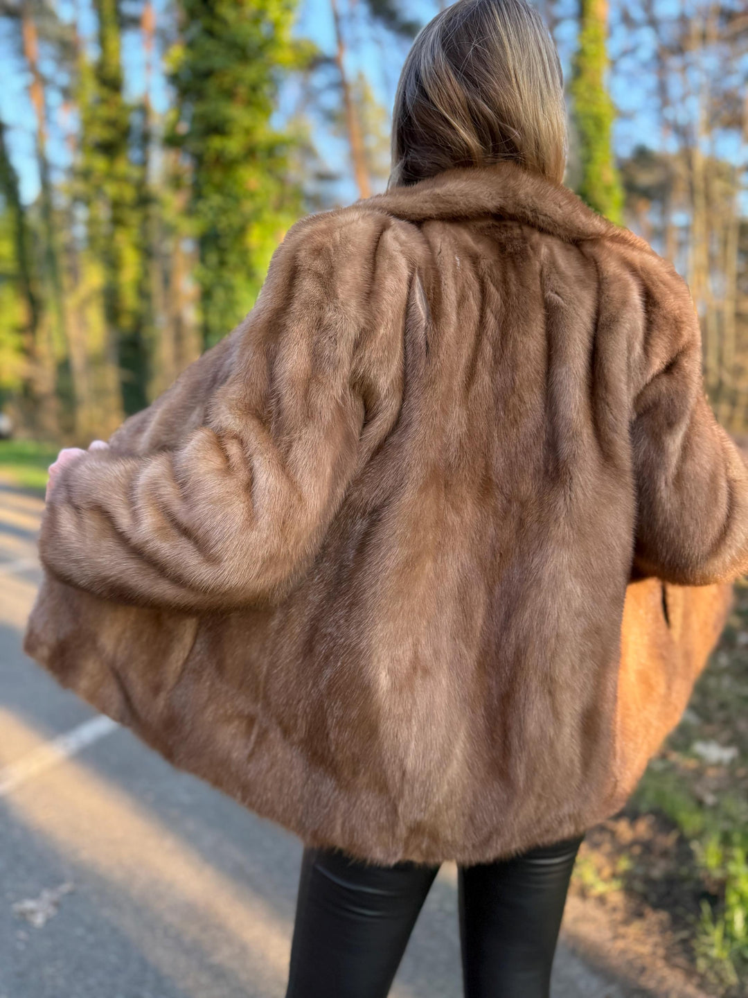 Medium Pastel Mink Jacket, Genuine Brown Mink Fur, Vintage Style, Luxury Fur Jacket, Brown Mink Fur Coat, Timeless Women's Outerwear, Thick